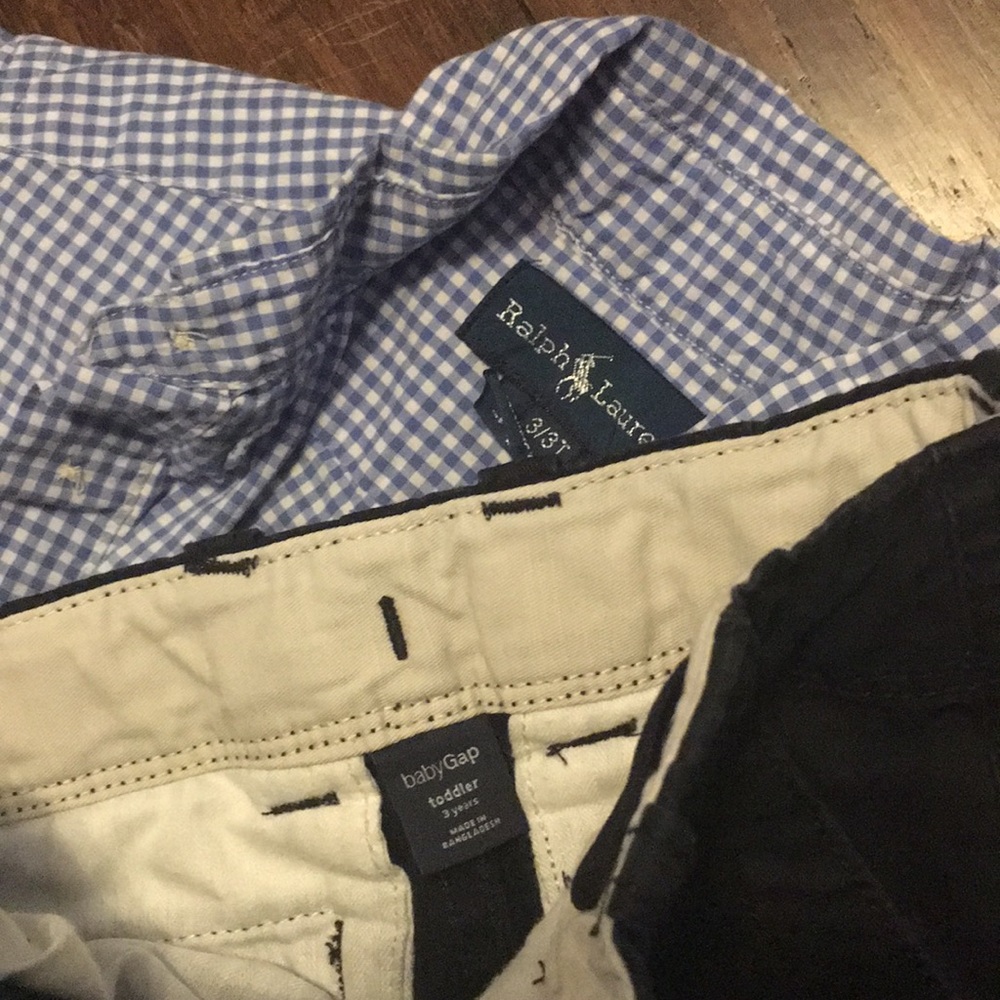Ralph Lauren button down top gap cargo shorts navy